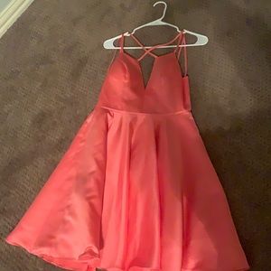 JJ’s House watermelon color homecoming dress